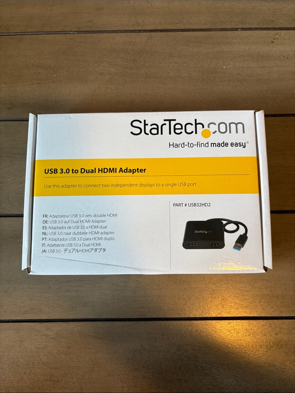 235. USB 3.0 to Dual HDMI Adapter - White and Yellow